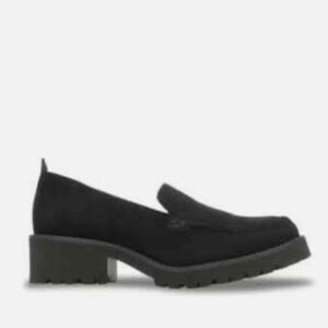Hush Puppies Lucy Loafer Black Suede Size 9.5